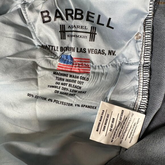 Barbell Apparel Jeans Men Size 30 Blue Denim W32 L33 Straight Legs Cotton Blend - Picture 8 of 11